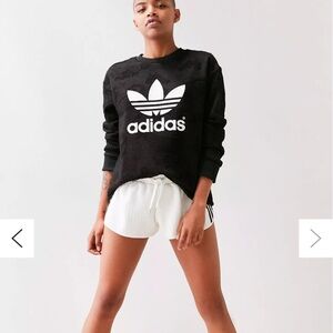 Adidas White Long Sleeve Boxy Sweatshirt‎